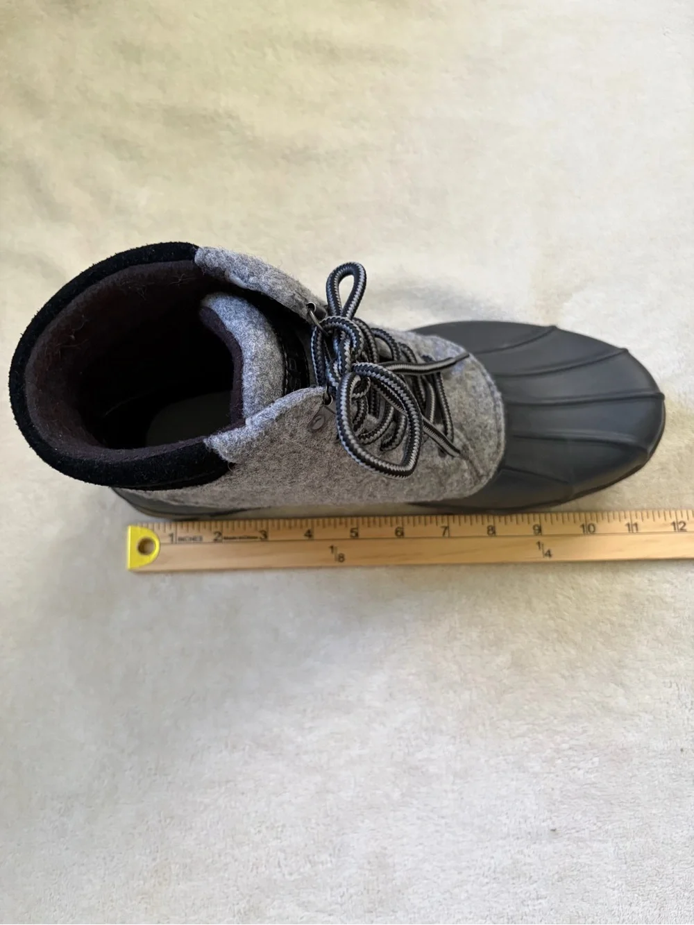 Sperry Men’s Wool Avenue Duck Insulated Rain Grey Lace Up Boots